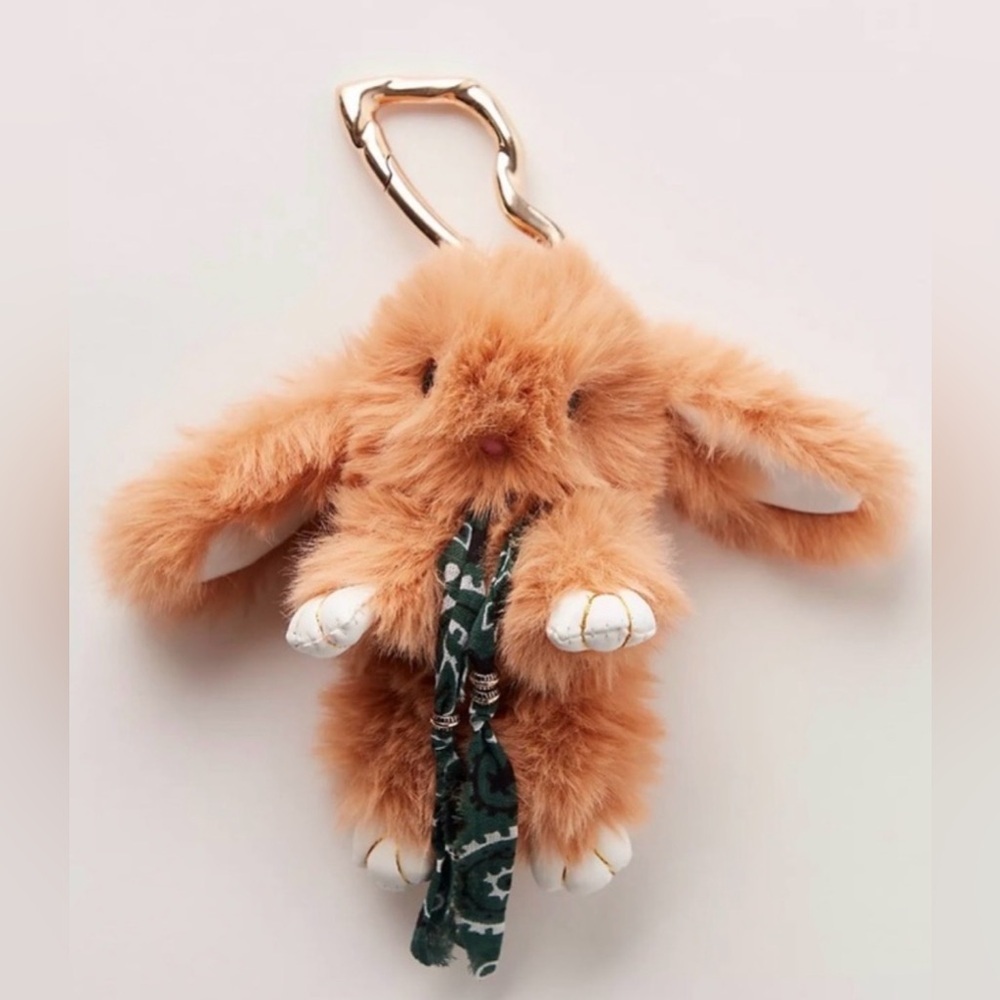 FREE PEOPLE Fluffy Rabbit Bag Charm NWT